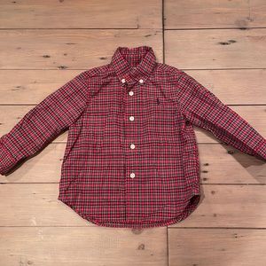L/S Plaid Button Down Shirt 12M